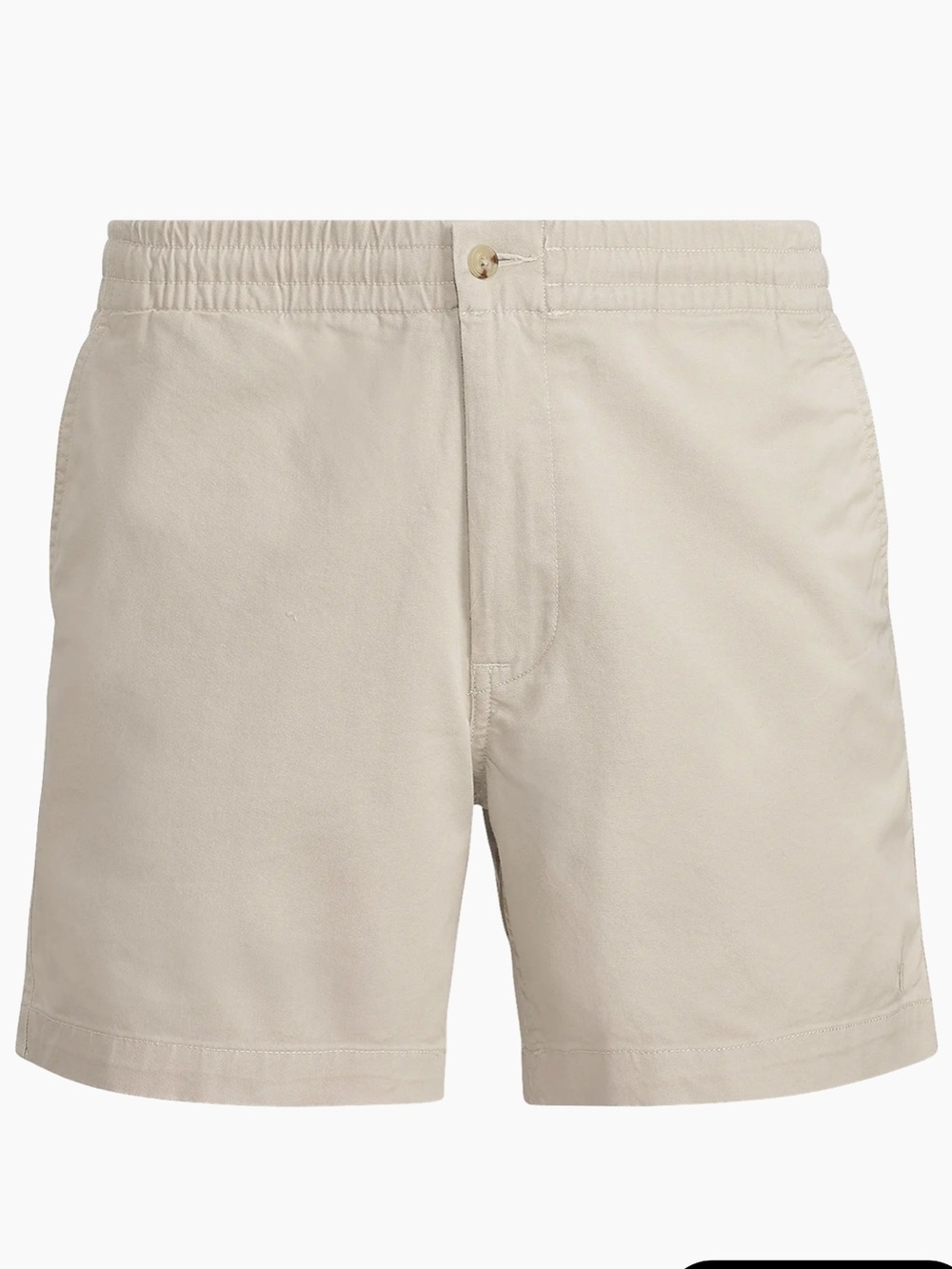 Polo by Ralph Lauren Cream Flat-Front Elastic-Waist Shorts